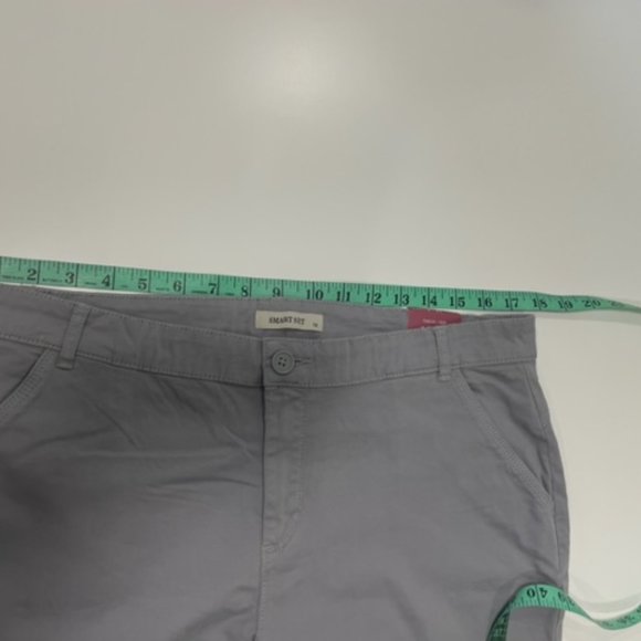 SMART SET Light Gray Cotton Pants Mid-Rise ~ Size 12 with tags - Picture 9 of 15